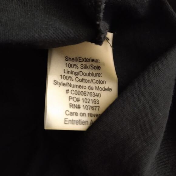 AM Alice + Olivia Designer Black Plunge Neck Silk Wrap Drape Mini Dress NWT S - Picture 12 of 12